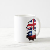 Chile Chillean British UK Tree Roots Flag Kaffeetasse (VorderseiteRechts)
