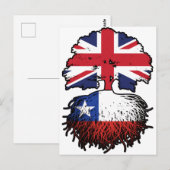 Chile Chillean British UK Tree Roots Flag Postkarte (Vorne/Hinten)
