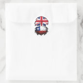 Chile Chillean British UK Tree Roots Flag Runder Aufkleber (Tasche)