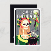 Chile colorado (cooles Schema) Einladung (Vorne/Hinten)