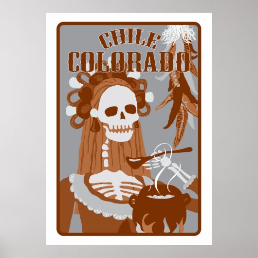 Chile colorado : Orangenbrand Poster (Vorne)