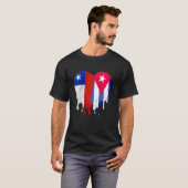 Chile Cuba Flag Heart Citizen Grown Patriot Countr T-Shirt (Vorne ganz)