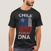Chile DNA-Flag Chile Kulturerbe Hispanic Roots Sou T-Shirt (Vorderseite)