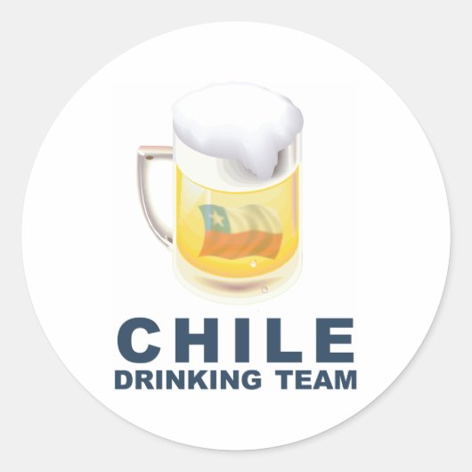 Chile Drink Team Runder Aufkleber (Vorderseite)