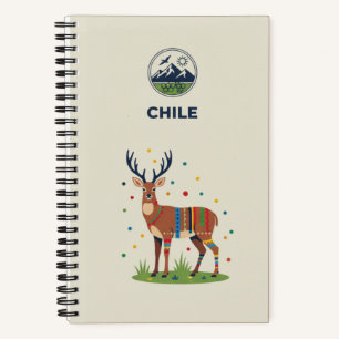 Chile-Erbe & Huemul-Hirsch-Fotoarchiv-Journal Notizblock