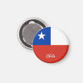 Chile Fahne & Südamerika - Reise-/Sportfans Magnet (Vorderseite/Rückseite)