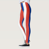 Chile-Farben für nationale Flaggen vertikal gestre Leggings (Links)