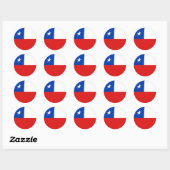 Chile Fisheye Flag-Aufkleber Runder Aufkleber (Blatt)