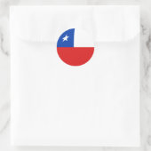 Chile Fisheye Flag-Aufkleber Runder Aufkleber (Tasche)