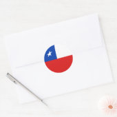 Chile Fisheye Flag-Aufkleber Runder Aufkleber (Umschlag)