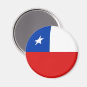 Chile Fisheye Flag Magnet (Vorderseite/Rückseite)