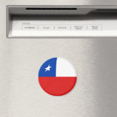 Chile Fisheye Flag Magnet (In Situ (Geschirrspüler))