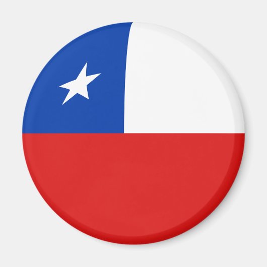 Chile Fisheye Flag Magnet (Vorne)