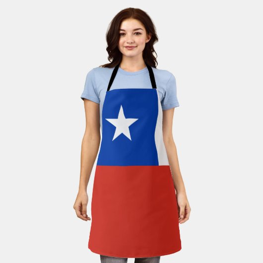 Chile-Flag All-Over-Print-Schürze Schürze (Getragen)