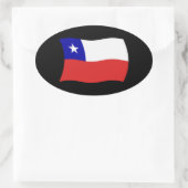 Chile-Flag-Aufkleber Ovaler Aufkleber (Tasche)