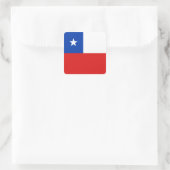 Chile-Flag-Aufkleber Quadratischer Aufkleber (Tasche)