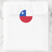 Chile-Flag-Aufkleber Runder Aufkleber (Tasche)