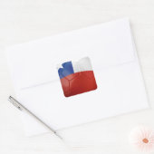 Chile-Flag-Ball Quadratischer Aufkleber (Umschlag)