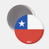 Chile Flag Charming Patriotic Magnet (Vorderseite/Rückseite)