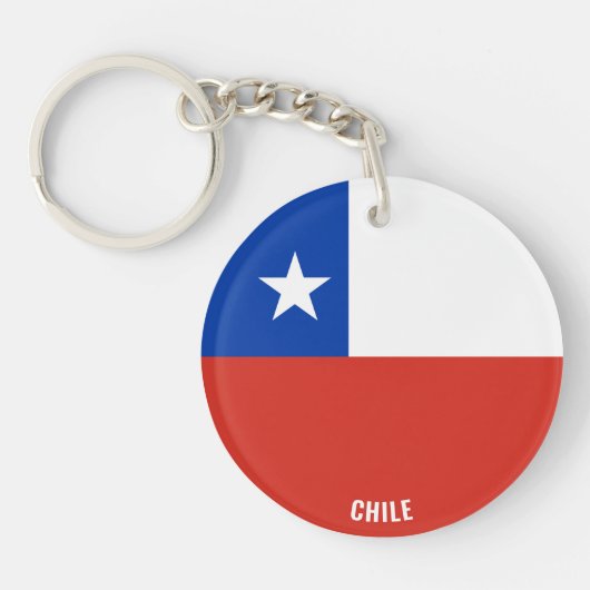 Chile Flag Charming Patriotic Schlüsselanhänger (Vorderseite)