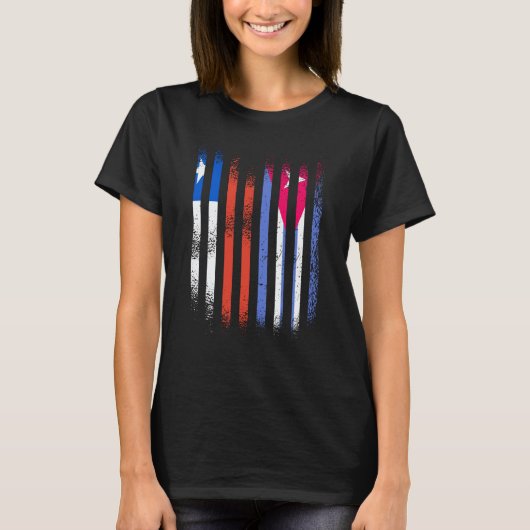 Chile Flag Cuba Grown Country Flags Stripes T-Shirt (Vorderseite)