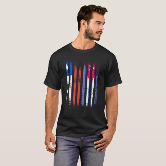 Chile Flag Cuba Grown Country Flags Stripes T-Shirt (Vorne ganz)