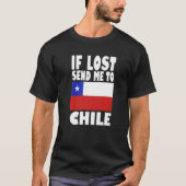Chile Flag Design If lost send me to Chile Premiu T-Shirt (Vorderseite)