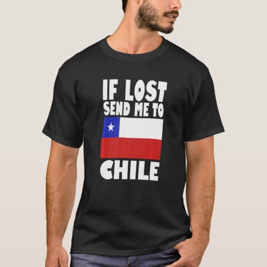 Chile Flag Design If lost send me to Chile Premiu T-Shirt (Vorderseite)