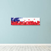 Chile Flag, einfache chilenische Farben Leinwand (Insitu (Holzboden))