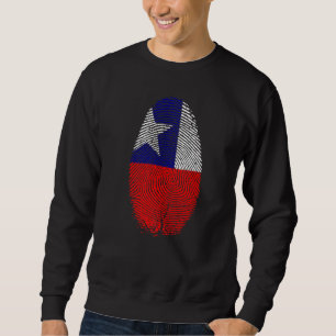 Chile Flag Fingerprint ist in meiner DNA für Chile Sweatshirt