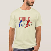 Chile Flag Fußballspieler Fußball-Mannschaftsgesch T-Shirt (Vorderseite)