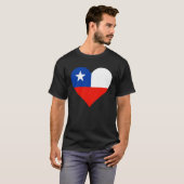 Chile Flag Heart Chile Love Chile T-Shirt (Vorne ganz)