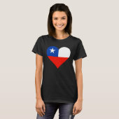 Chile Flag Heart Chile  Love Chile T-Shirt (Vorne ganz)