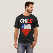 Chile Flag Holiday Chile Heart Chilean Flag T-Shirt (Vorne ganz)