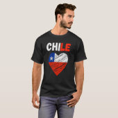 Chile Flag Holiday Chile Heart Chilean Flag T-Shirt (Vorne ganz)