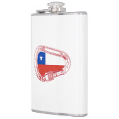 Chile Flag Klettersteig Carabiner Flachmann (Links)
