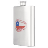 Chile Flag Klettersteig Carabiner Flachmann (Links)