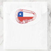 Chile Flag Klettersteig Carabiner Ovaler Aufkleber (Tasche)