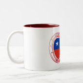 Chile Flag Klettersteig Carabiner Zweifarbige Tasse (Links)