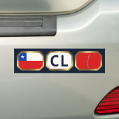 Chile Flag Map Autoaufkleber (Auf Auto)