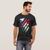 Chile Flag Mexico Grown Patriot Country Stripes T-Shirt (Vorne ganz)
