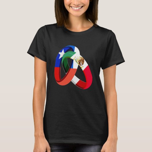 Chile Flag Mexico Grown Ring Marriage Wedding T-Shirt (Vorderseite)