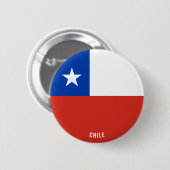 Chile Flag Niedlich Patriotic Button (Vorne & Hinten)