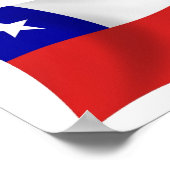 Chile-Flag-Poster drucken Poster (Ecke)
