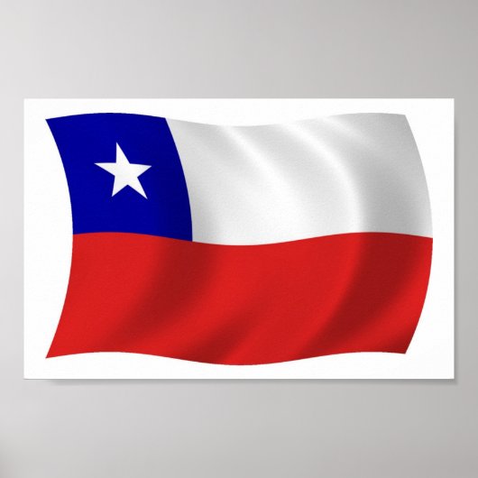 Chile-Flag-Poster drucken Poster (Vorne)