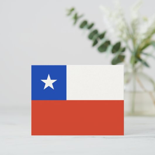 CHILE FLAG POSTKARTE (Stehend Vorderseite)