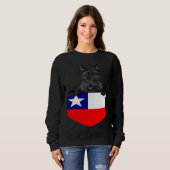 Chile Flag Scottish Terrier Dog In Pocket Sweatshirt (Vorne ganz)