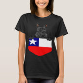 Chile Flag Scottish Terrier Dog In Pocket T-Shirt (Vorderseite)