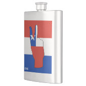 Chile Flag Sieg Signatur Patriotic Flachmann (Links)