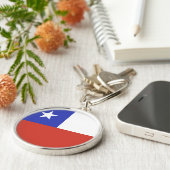 Chile-Flag-Symbol Schlüsselanhänger (Seite)